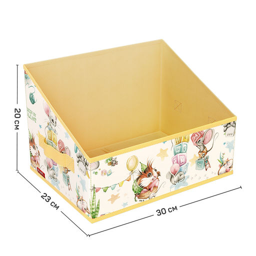 VAL LPY-BOX-R Короб стеллажный без крышки 30*23*20 см, жёлт., ЛЮБИМЧИКИ, шт - Valiant фото 3