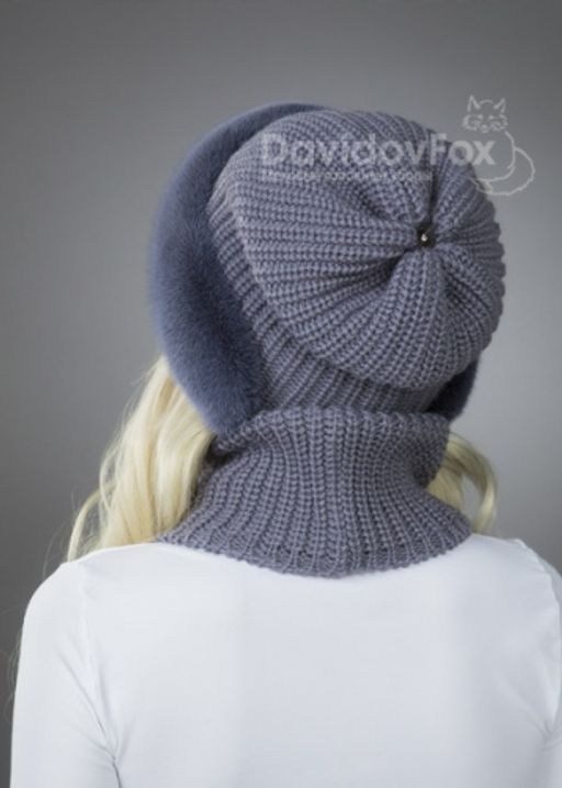 Комплект Ника норка трикотаж слива манишка