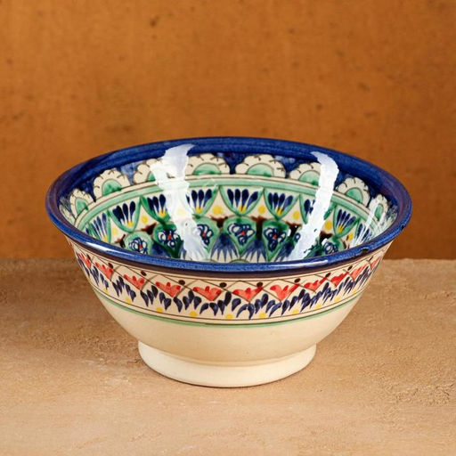 Коса Риштанская Керамика Узоры, 18 см, большая, микс