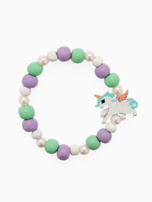 Набор детских украшений Выбражулька «Единорог», 2 предмета: бусы, браслет, разноцветный