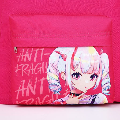 Рюкзак текстильный Аниме, с карманом, цвет розовый - Nazamok фото 4