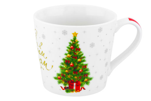 Кружка 380 мл 13*9,7*9 см Праздничная ель с золотом NEW BONE CHINA - Elan gallery фото 5