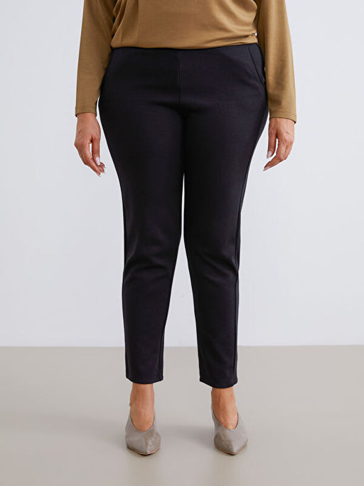 B?y?k Beden Beli Lastikli Kad?n Pantolon