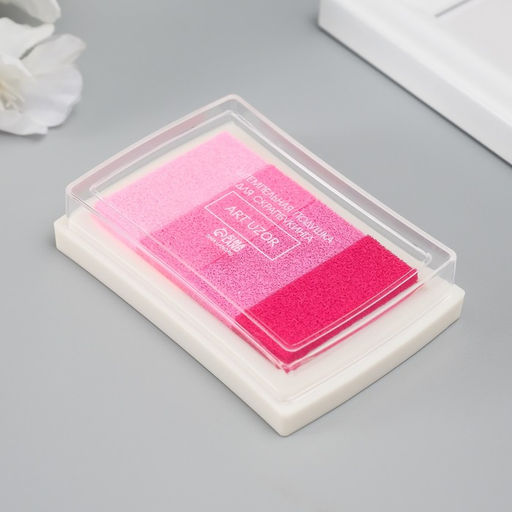 Цена за 2 шт. Штемпельная подушка 4 цвета "Розовая палитра" 7,8х5,5х1,8 см