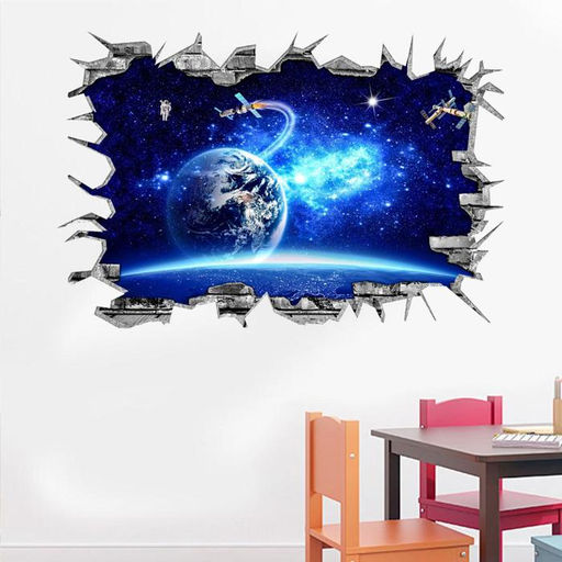 Интерьерная наклейка 3Д TAKE IT EASY «Космос в синеве», 90×60 см