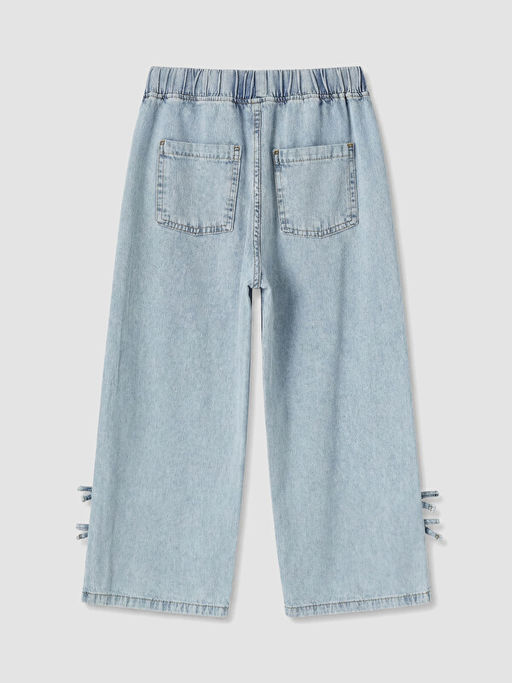 Fiyonk Detayl? K?z ?ocuk Jean Kapri