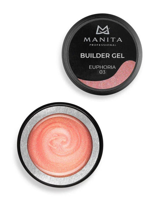 Manita Professional Гель моделирующий для ногтей с хлопьями юки / Builder Gel Euphoria №03, 15 мл
