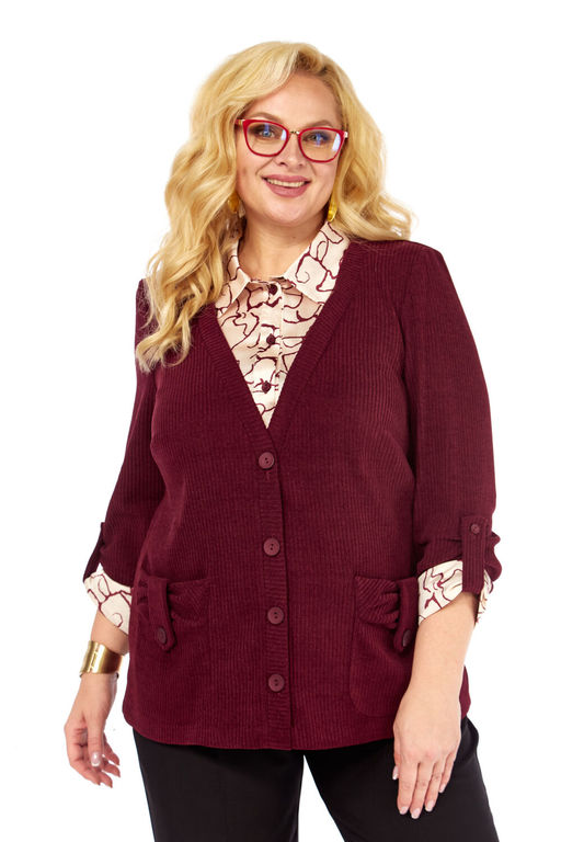 Джемпер Элль стиль А-541/11 бордовый