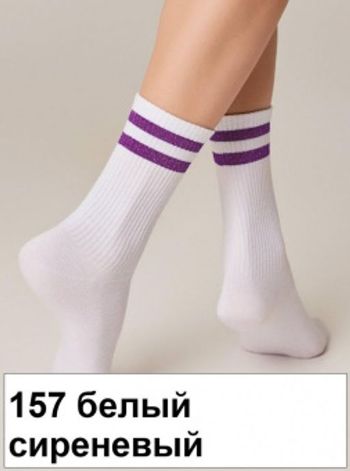 Носки жен. ACTIVE 19С-65СП (72/6)! - 157 белый-сиреневый - Conte elegant фото 2