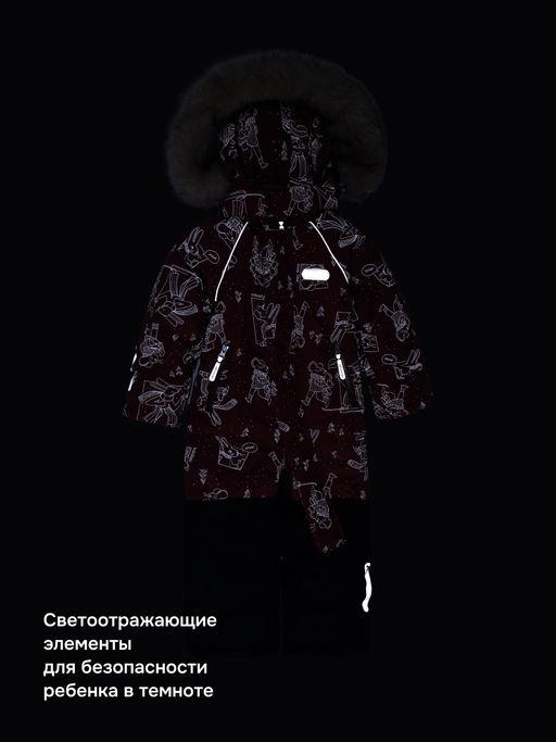 Комбинезон 8з0626 ягодный мусс/серый - Nikastyle фото 8