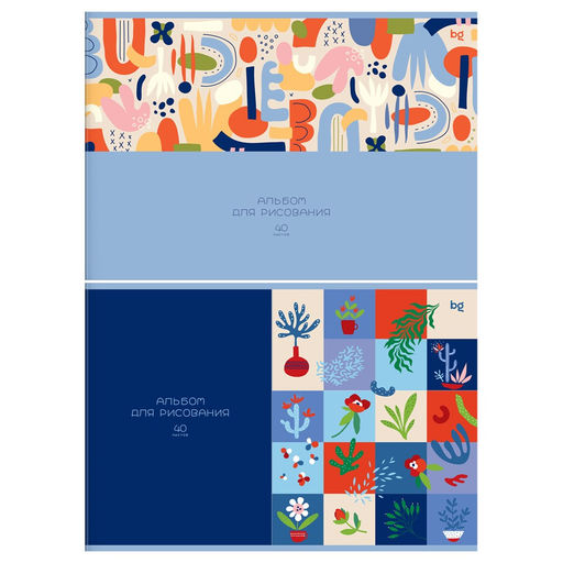 Альбом для рисования BG А4 40л. на скрепке "ColorPlay" (АР4ск40 06394) обложка картон