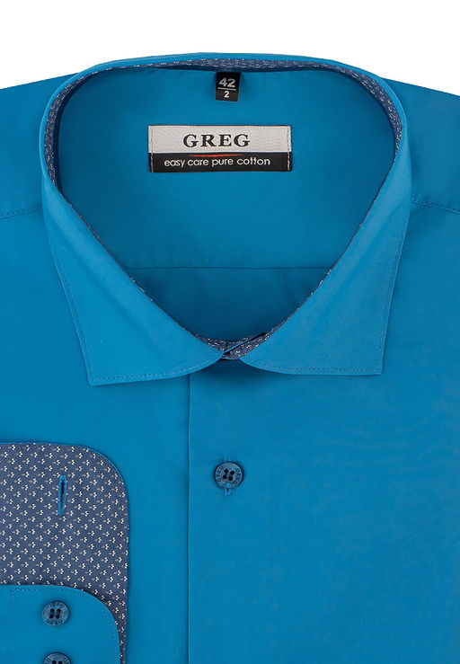 Сорочка мужская длинный рукав GREG 230/131/NB/Z/1p_GB