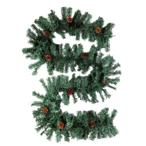 Гирлянда из елочных веток искусственная 2,7 метра 240 веток с шишками / WA-3 /уп 20/Новый год - Галеонтрейд фото 3