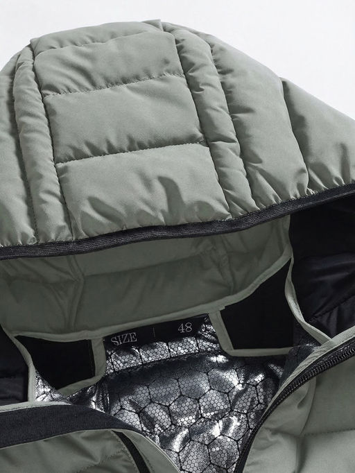 Куртка мужская удлинённая стёганая с капюшоном и графеновой подкладкой утеплитель тинсулейт