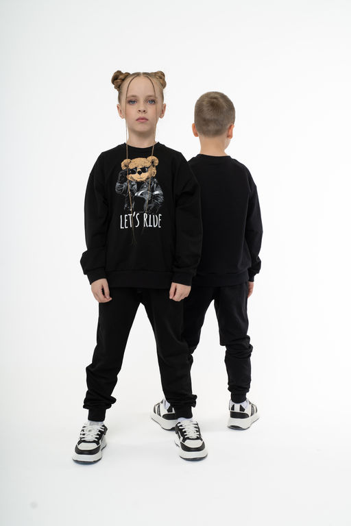 Костюм детский черный тедди байкер