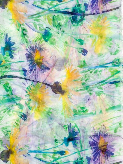 Палантин из вискозы с акварельным принтом - Модные истории фото 3