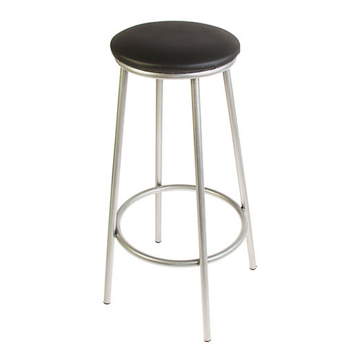 Табурет барный «Клик Мебель. Высокий», искусственная кожа, цвет серебристый металлик/чёрный