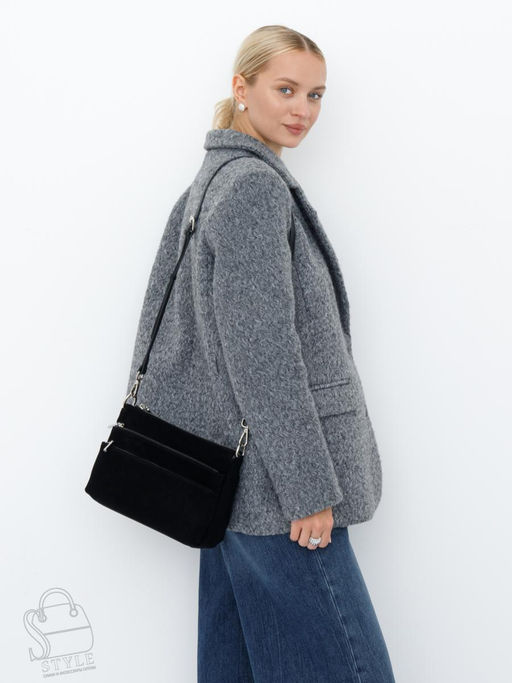 Сумка женская кожаная 8269PEF black Polina&Eiterou  в Новосибирске