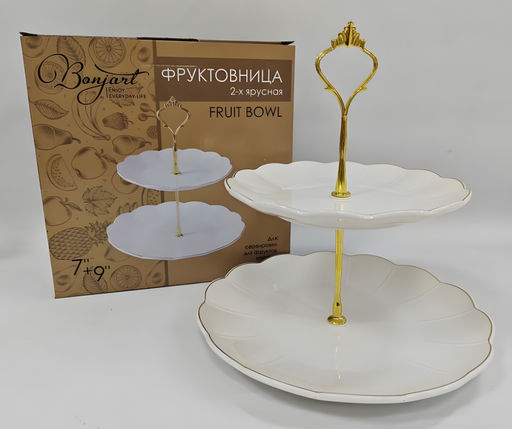 Фруктовница 2-х ярусная "7+9" арт. 802-0632
