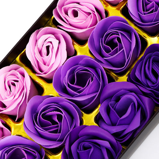 Мыльные розы, фиолетовые оттенки, набор 18 шт. - SB BEAUTY фото 8