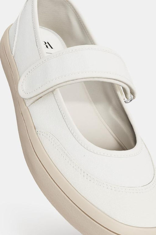 FABRIC STRAP BALLERINAS - Zara фото 7
