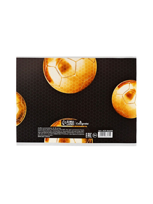 Цена за 3 шт. Альбом для рисования Calligrata «Победитель» А4, 40 листов на скрепке, обложка мелованный картон, блок 100 г/м²