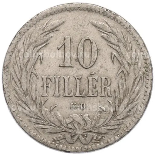 Монета 10 филлеров 1894 года Венгрия