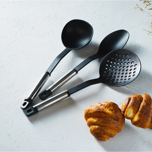 Набор кухонных принадлежностей Доляна «Антрацитовый блеск», 5 предметов, чёрная