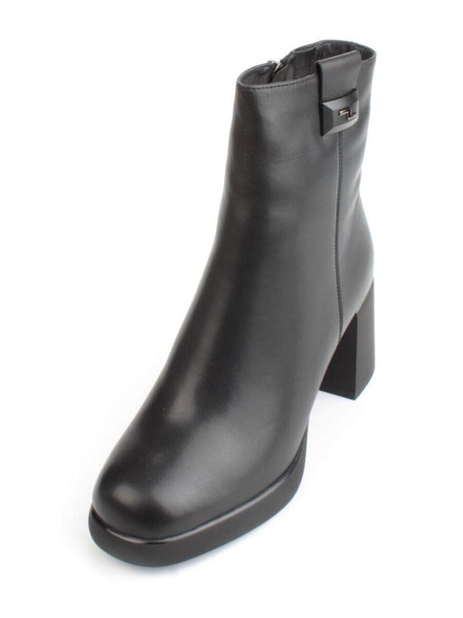 04-M3-2271 BLACK Ботильоны зимние женские (натуральная кожа, натуральный мех)