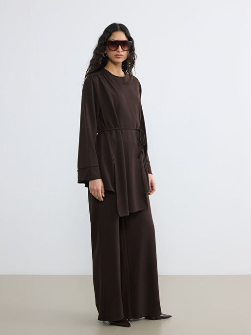 Bisiklet Yaka Ku?akl? B?zg?l? Bluz