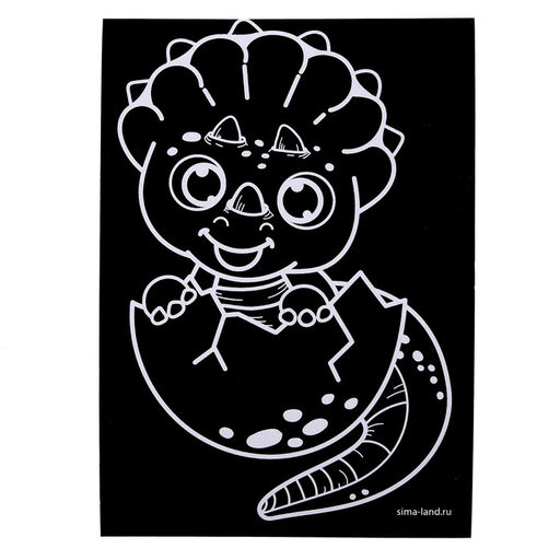 Набор для творчества: гравюра и раскраска объёмная из пластика Динополис - Школа талантов фото 4