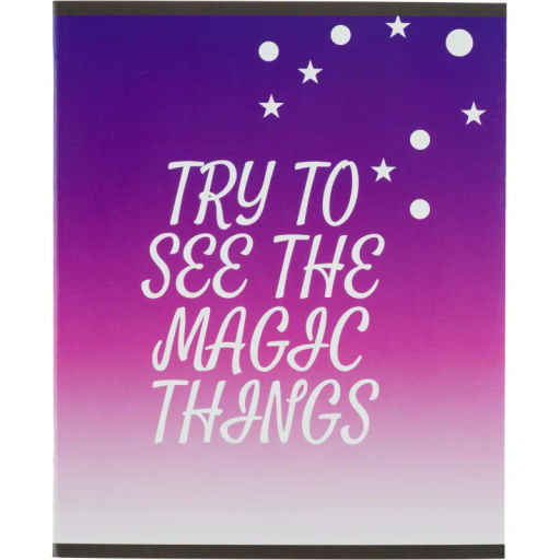 Цена за 2 шт. Тетрадь общая А5 48л Magic stars фиол.,клет,скреп, ВД-лак