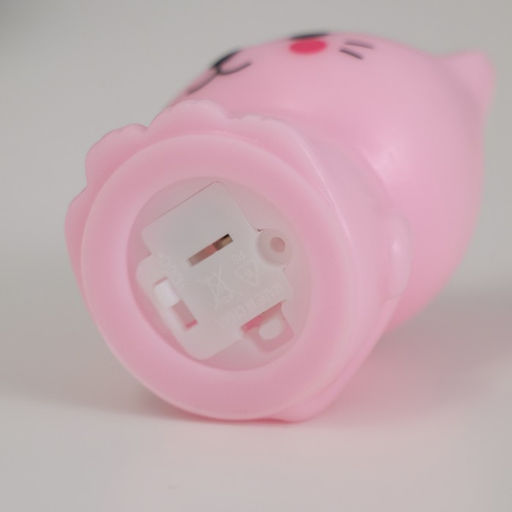 Фигурка светящаяся RISALUX «Милый кот», LED-ночник, 2 Вт, LR44, розовый, 3.5×3×5.5 см