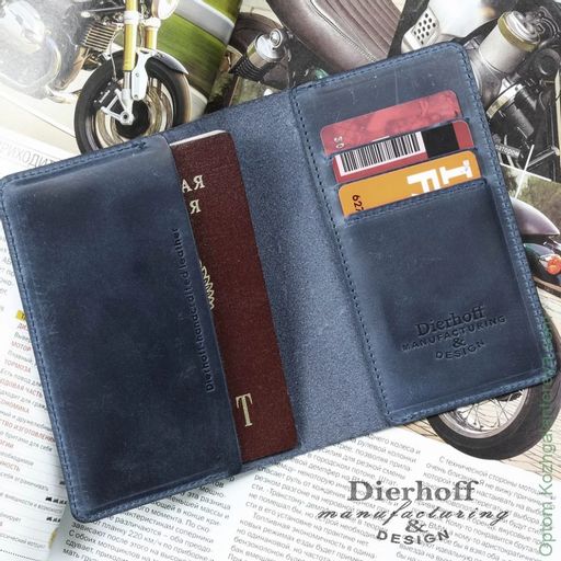 Мужская кожаная обложка Dierhoff Д 6010-902 - Sergio valentini фото 4