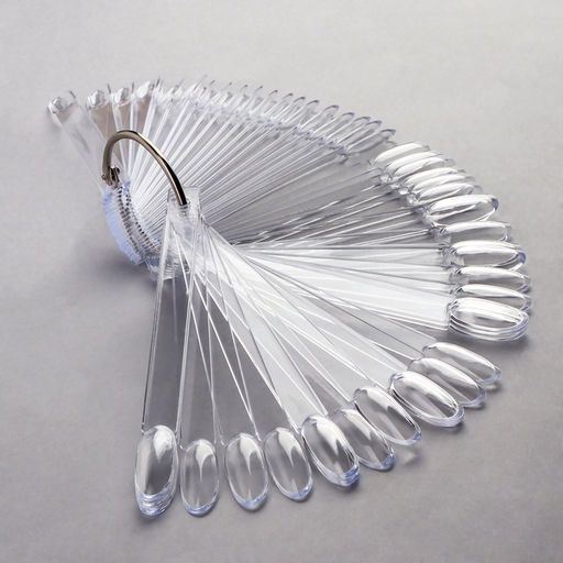 Палитра для лаков на кольце, 50 ногтей, форма овал, прозрачная