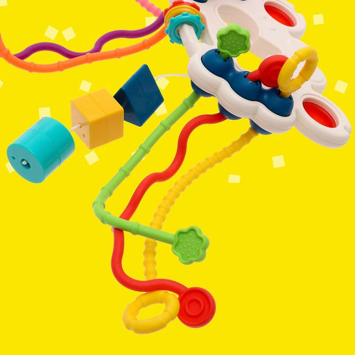 Игрушка развивающая для малышей «Крабик», тянучка с сортером