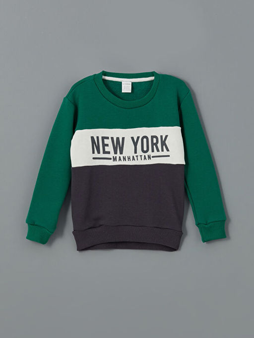 Bisiklet Yaka Bask?l? Erkek Bebek 2li Tak?m