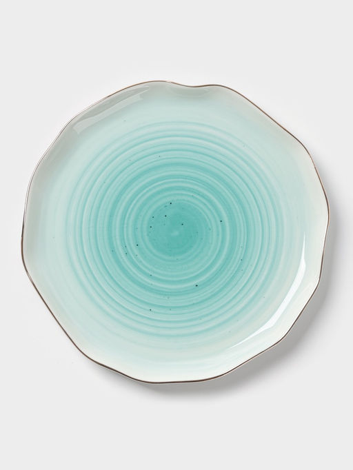 Тарелка пирожковая Доляна Млечный путь, d=19 см, фарфор, бирюзовая  фото 2