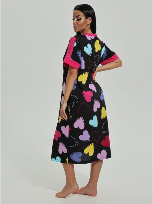 Барышня халат женский (темно-синий) - Lovetex фото 11