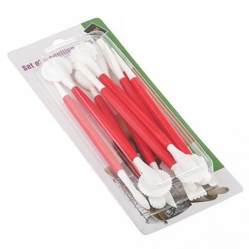 Инструмент для моделирования кондитерских украшений Модельер 9 предметов, 15-16,7см, двухсторонние наконечники, пластик, цвета микс, в блистере (Китай) - Домашняя мода фото 4