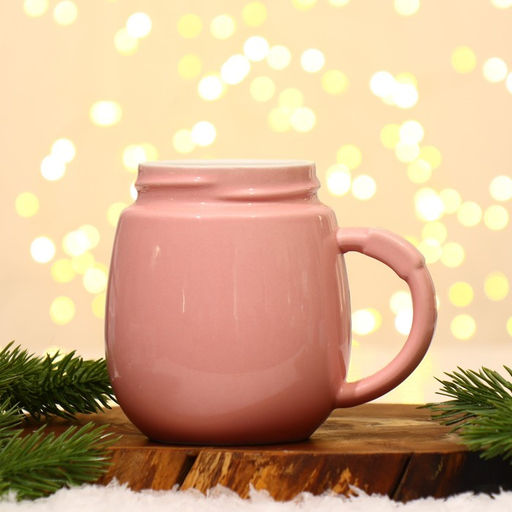 Кружка керамическая новогодняя Дорого внимание «Все сбудется», 450 мл, розовая