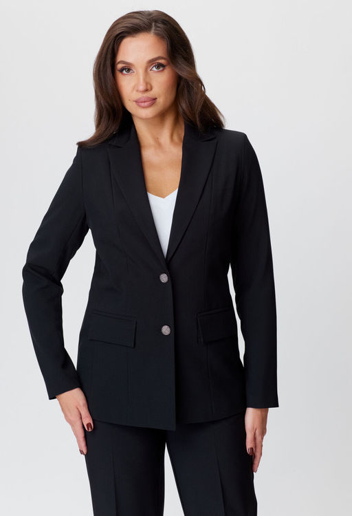 Жакет БелЭльСтиль 412 черный однотон фото 4