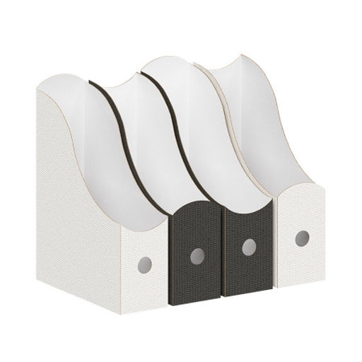 Лотки для бумаг верт., 31*23.5*8.5 см, набор 4 шт., 2 цвета, CLASSIC GREY, шт