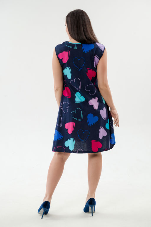 Платье женское из кулирки Кэтрин сердца макси - Амадэль фото 10