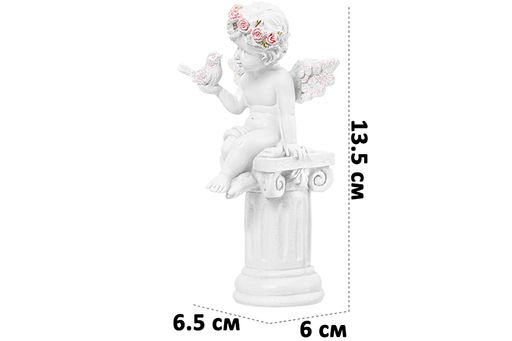 Статуэтка 6,5*6*13,5 см Ангелочек на колонне - Elan gallery фото 2