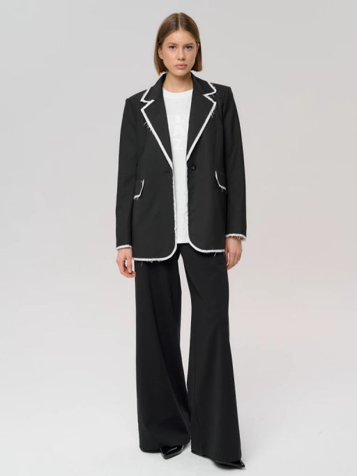 Пиджак женский 12421-34027 black/white - Eleganzza фото 2