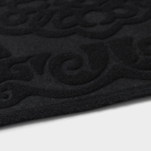 Коврик влаговпитывающий придверный Доляна «Восточная сказка», без окантовки, 38×58 см, чёрный