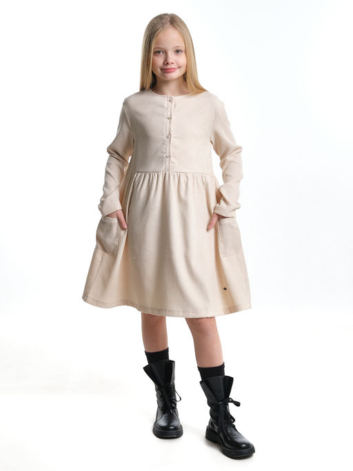 Платье для девочки нарядная одежда школа UD 7373 кремовый - Mini maxi фото 5
