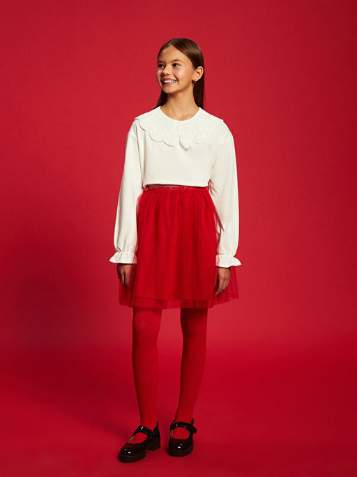 Bebe Yaka Fisto Detayl? K?z ?ocuk Ti??rt - Waikiki фото 4