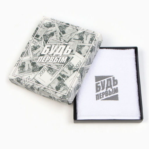 Полотенце махровое Этель. Будь первым, 35?505 см, хлопок 100%, белое